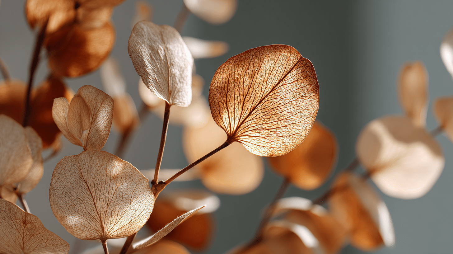 Eucalyptus branch detail with soft light